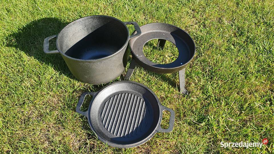 Kociolek zeliwny 8 litrów 3w1 Grillowanie Piaseczno