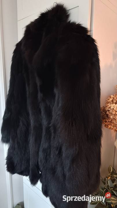 Futro czarne vintage czarny lis rL Moda i Styl