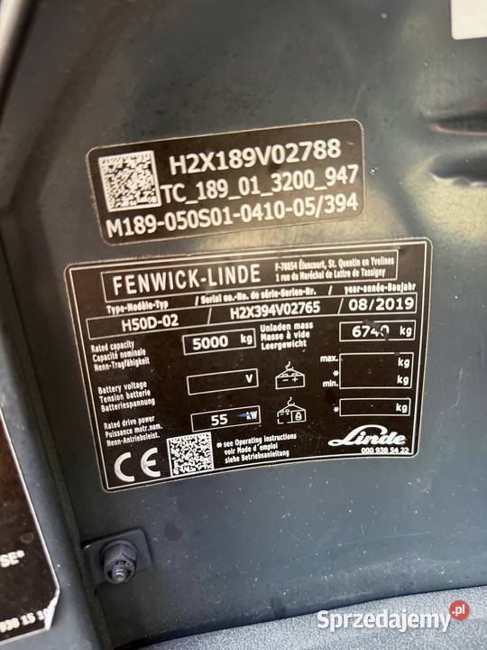 wózek widłowy LINDE H50D02 Evo 2019r przesuw Działoszyn
