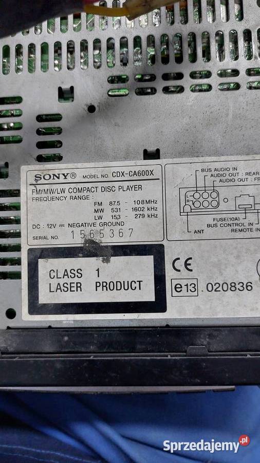 Sony xplod cdx ca600 x Radioodtwarzacze Przanowice