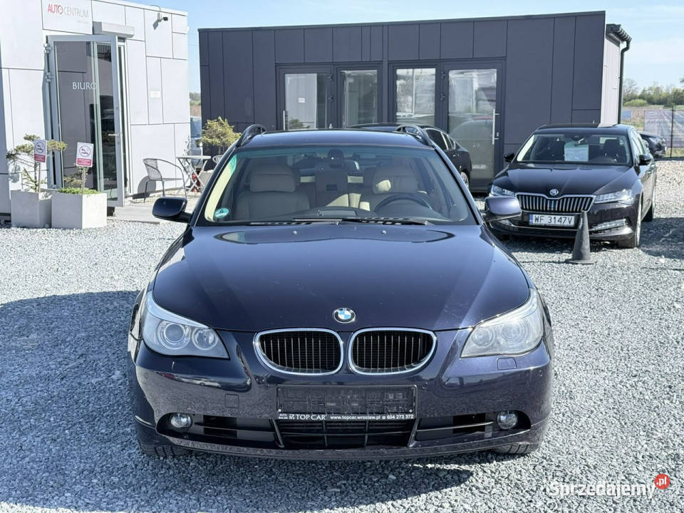 BMW 525 25D 177 2005r 204 skóry Nawigacja full podgrzewane fotele dolnośląskie Wojkowice