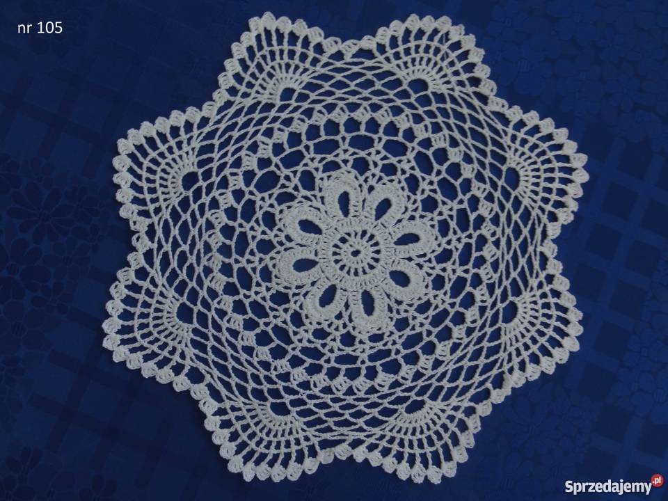 Serwetki różne robione szydełkiem na szydełku biały Lublin