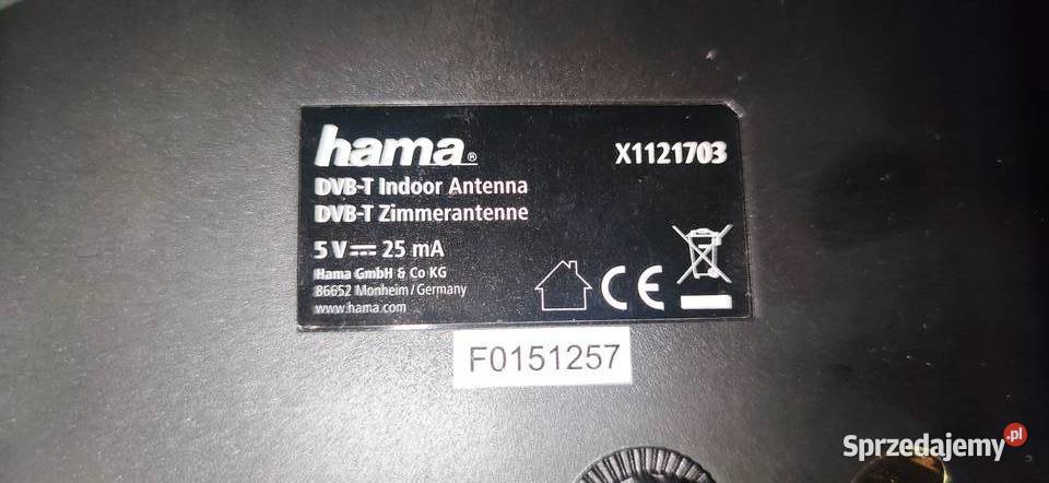 Aktywna antena pokojowa hama DVBT2 4K Pozostałe