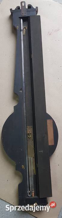 Barometr rtęciowy biedermeier orzech 1860 antyk warmińsko-mazurskie Orneta
