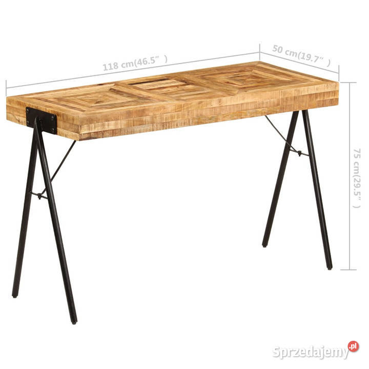Biurko z litego drewna mango 118 x 50 x 75 Warszawa sprzedam