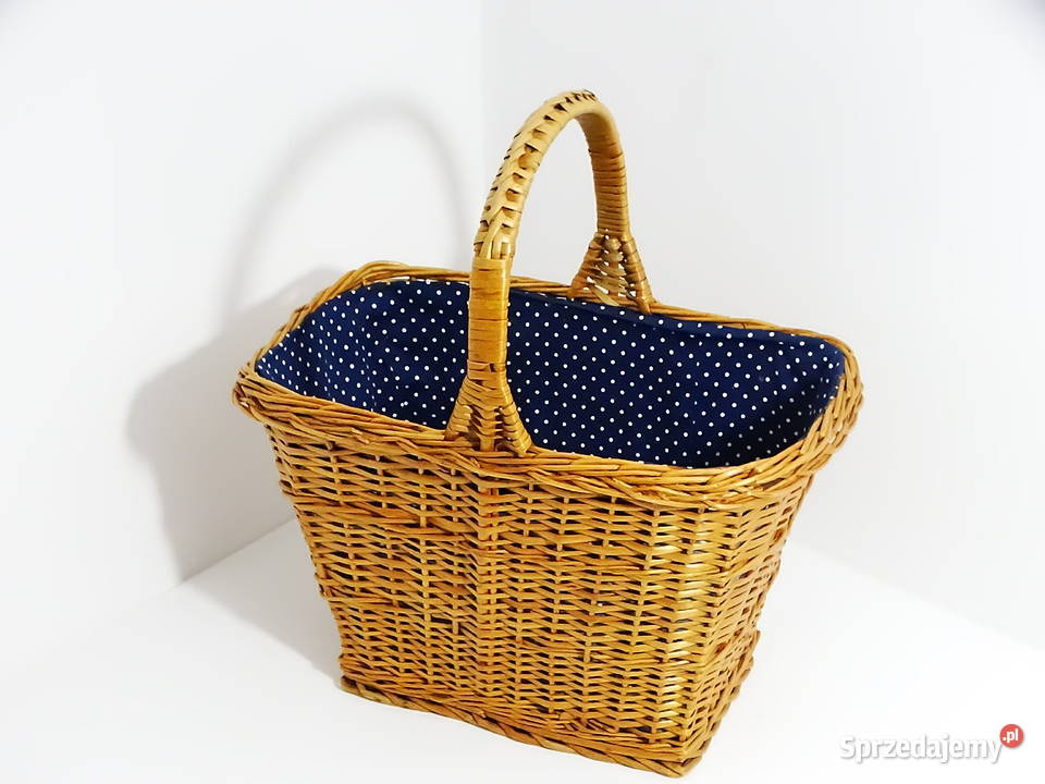 Koszyk wiklinowy z podszewką 40262445 lubelskie Biłgoraj