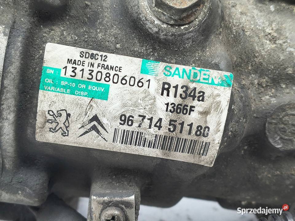 SPRĘŻARKA KLIMATYZACJI Citroen DS5 20 HDI Chełm