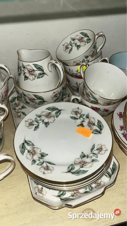 Serwis do herbaty Z kwiatem jabłoni Porcelana i szkło Porcelana i szkło Gdańsk