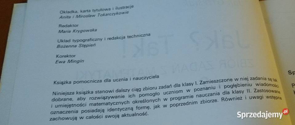 Tak zbiór zadań z matematyki klasa 2 Jan pomorskie Gdańsk