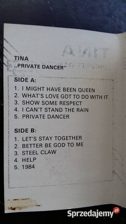 Kaseta magnetofonowa Tina Turner Private dancer podlaskie sprzedam
