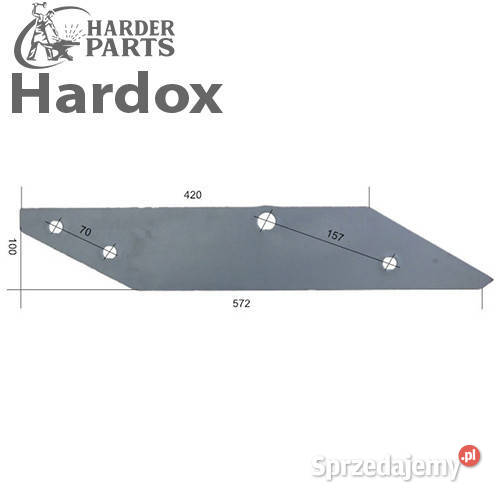 Płoza długa HARDOX 20017L części do pługa Suwałki