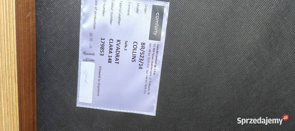Komplet Comforty kanapa Collins 2osobowa Warszawa sprzedam