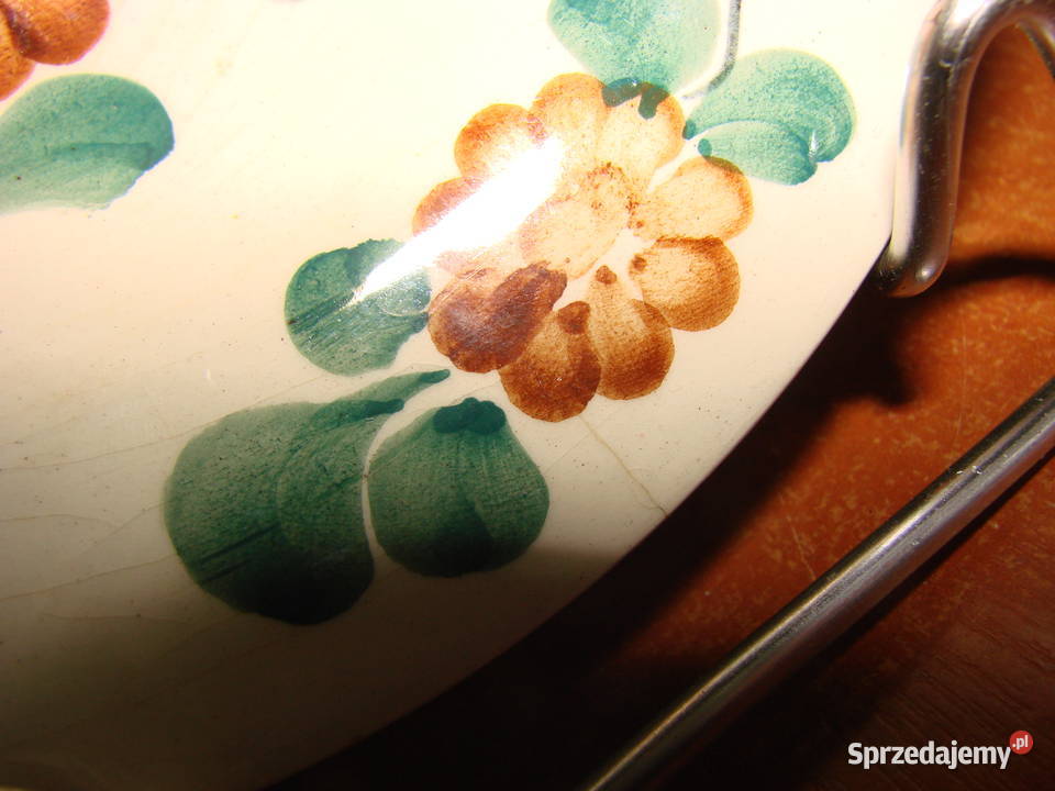 Włocławek fajansowy talerz Pruszcz Gdański