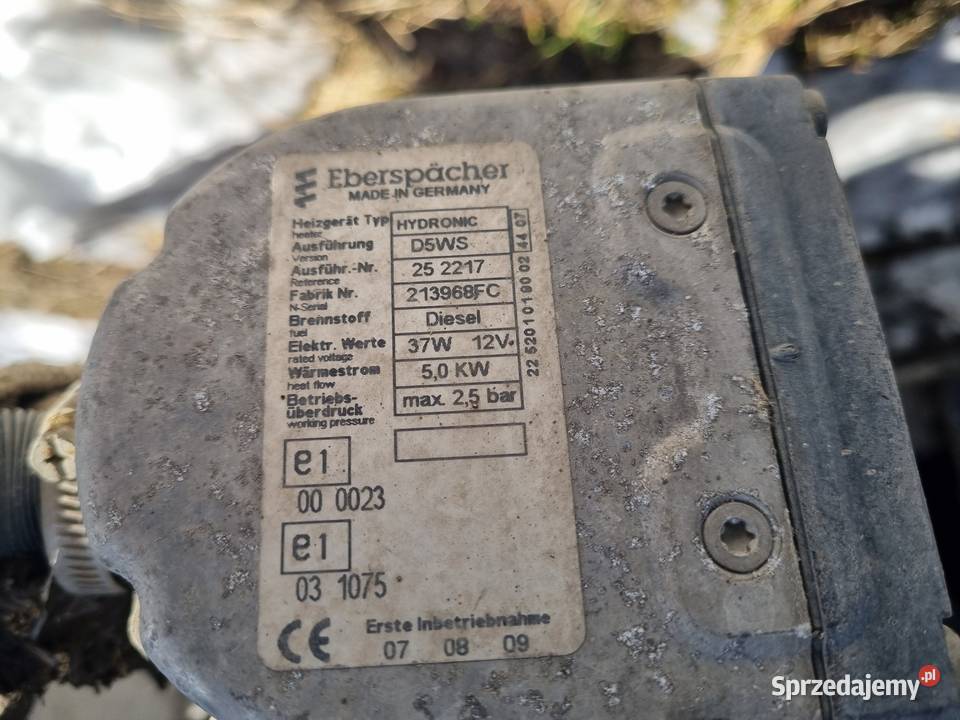 WEBASTO HYDRONIC D5WS 213968FC RENAULT LAGUNA 3 Kolbuszowa sprzedam