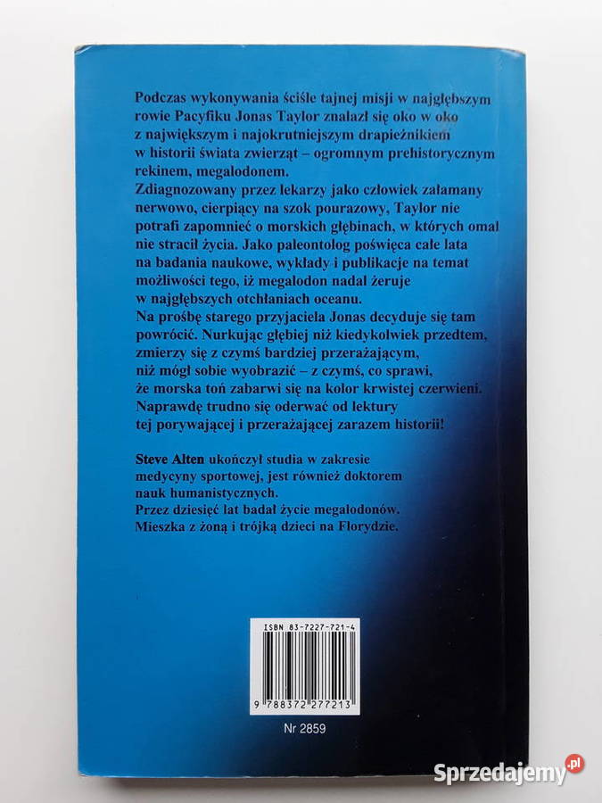 Steve Alten Meg potwór z głębin Pozostałe Warszawa