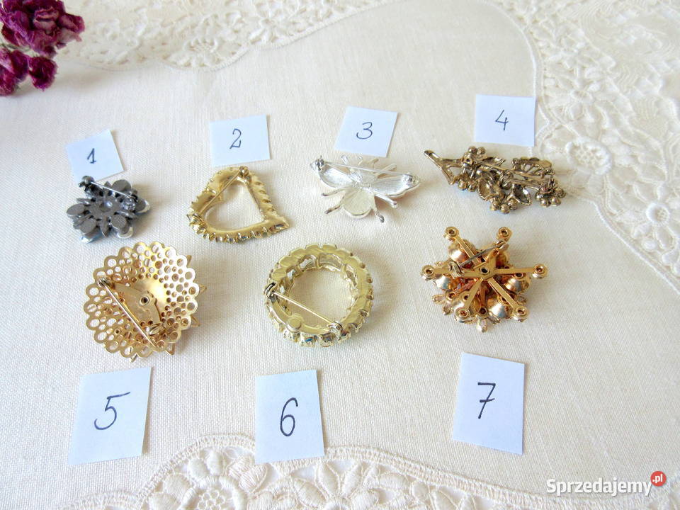 Stara biżuteria broszki lata 80 Straszydle