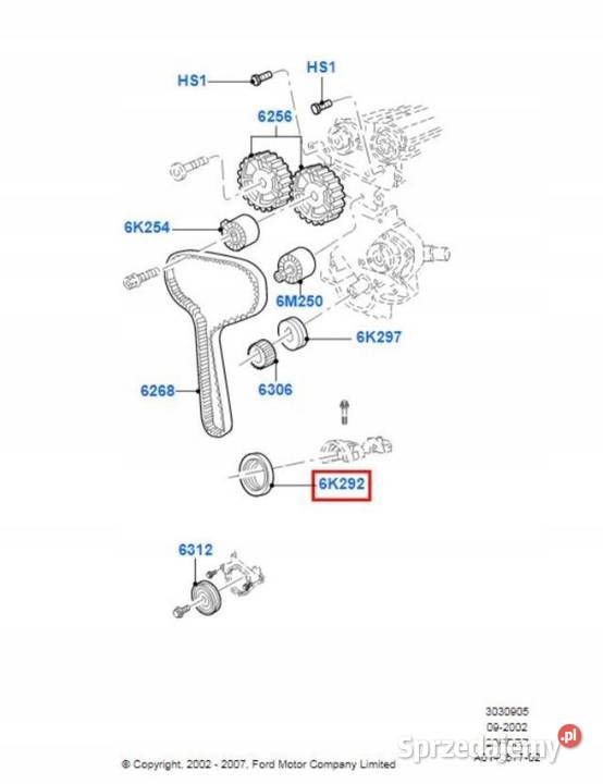 USZCZELNIACZ WAŁKA ROZRZĄDU FORD ESCORT 16 18 sprzedam