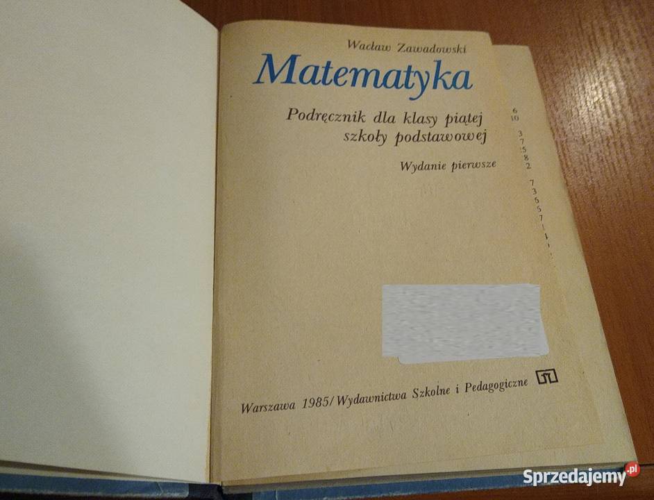 Matematyka 5 podręcznik klasy piątej szkoły Gdańsk sprzedam