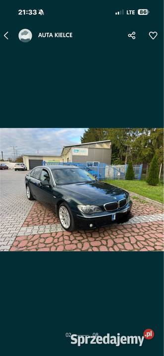 Bmw E65 Lift 730 Li Anglik Zarejestrowany w ABS