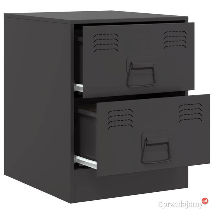 Szafki nocne 2 czarne 345x39x44 stal WM841620 Warszawa sprzedam