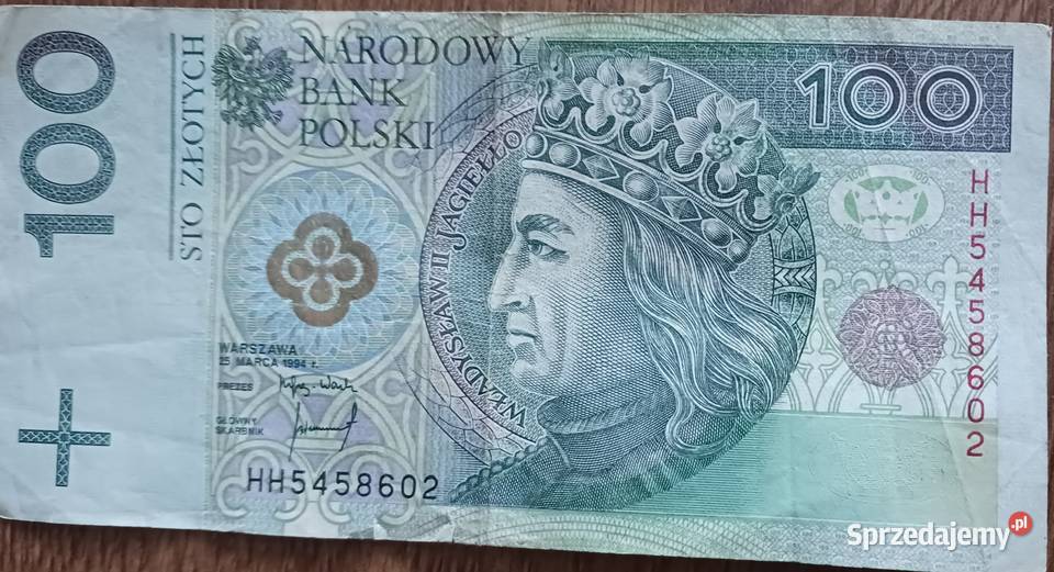 100 Władysław II Jagiełło seria HH 1994 r Numizmatyka