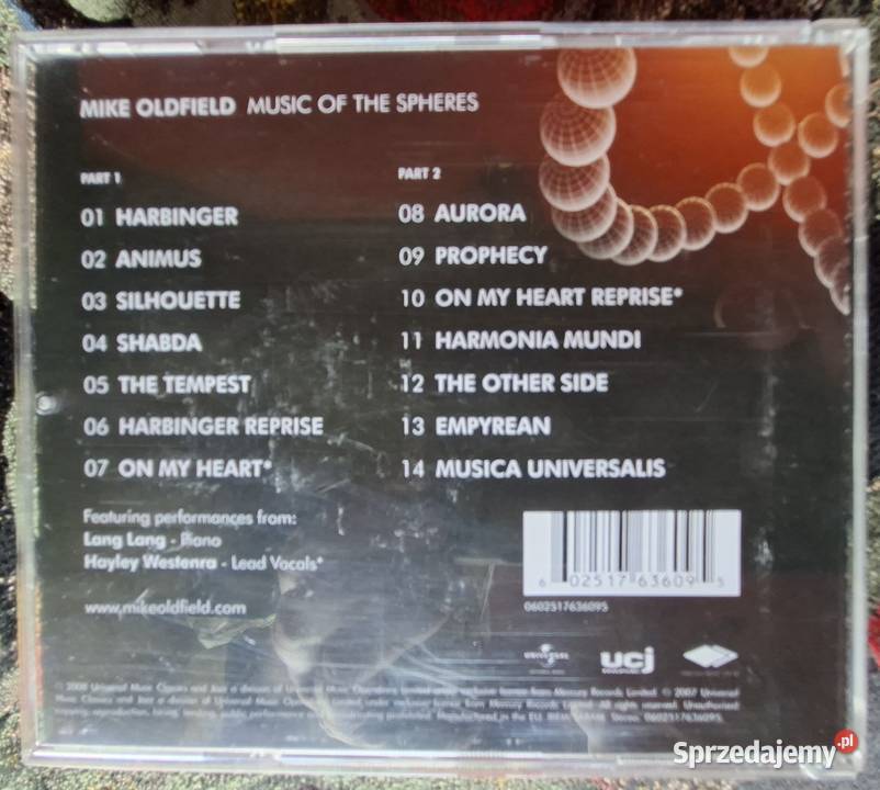 Mike Oldfield Music of the Spheres CD Kraków sprzedam