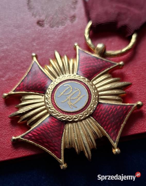 Złoty Krzyż Zasługi dokument na majora Wojska