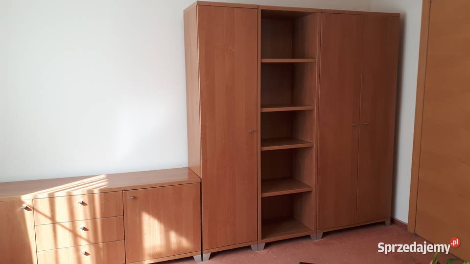 komplet mebli dwie komodydwie szafy i regał Komody śląskie