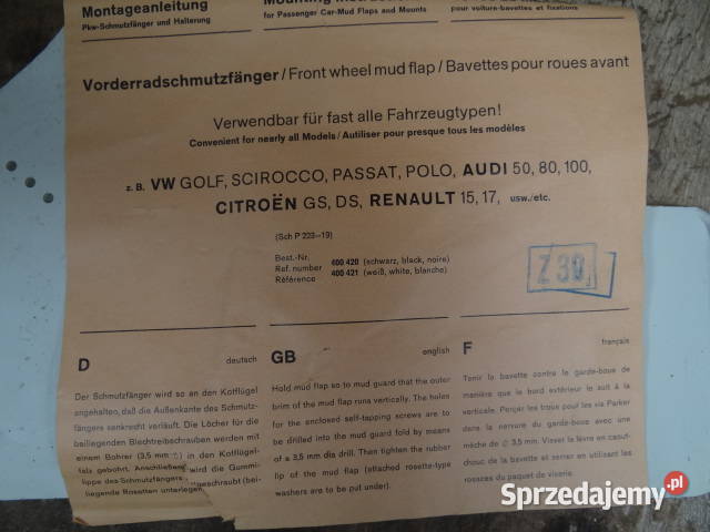chlapacze Białe VW Audi Mk I 1 Citroen Renalut Żary