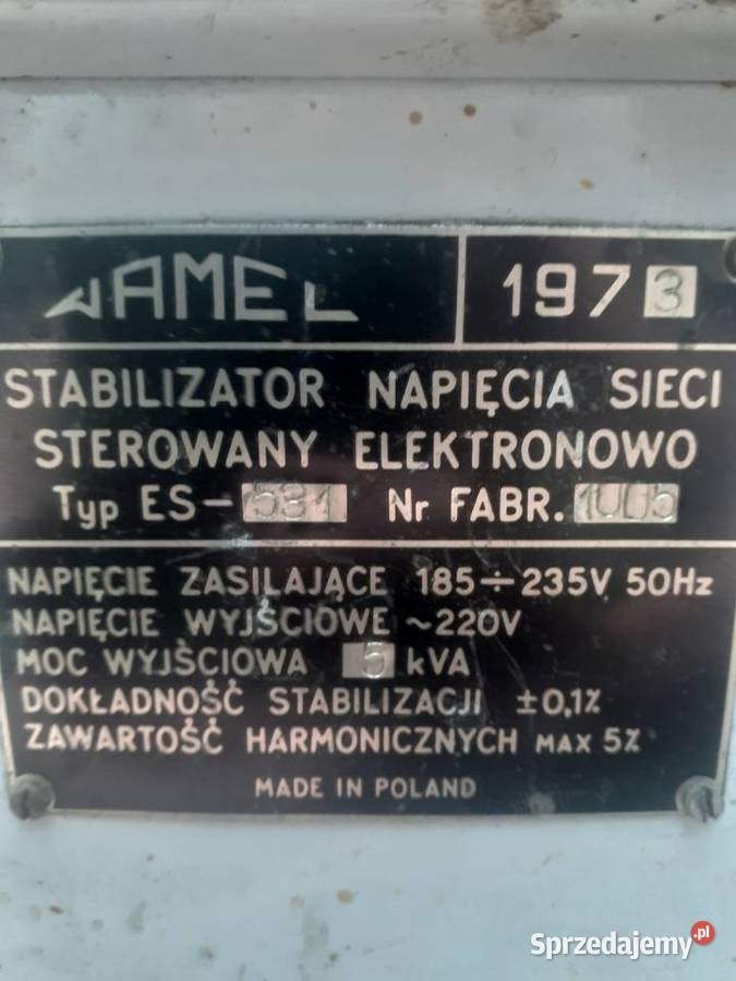 Stabilizator napięcia sieci WAMEL ES stary Wieleń usługi it
