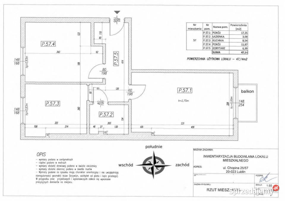 Centrum obok Plazy możliwe 3 pokoje 47m2 9882zł/m2 Lublin