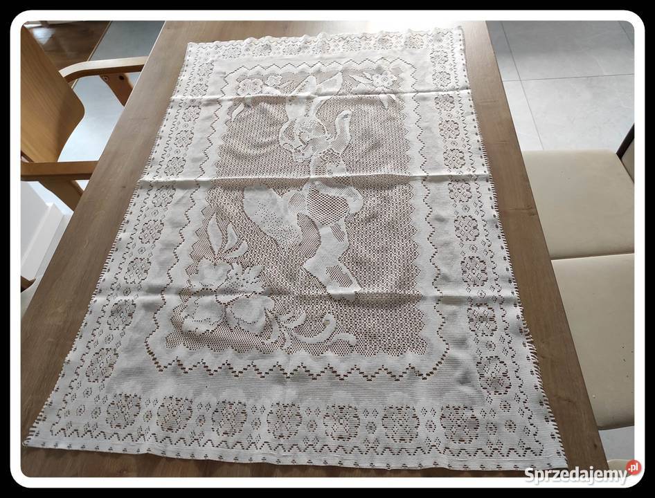 Prostokątny obrus zając wielkanoc ok 75 cmx 108 Obrusy Płock sprzedam