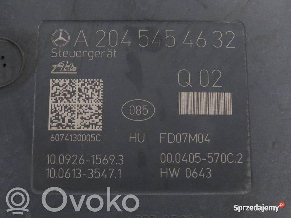 Moduł pompy ABS Mercedes W204 A2044312612