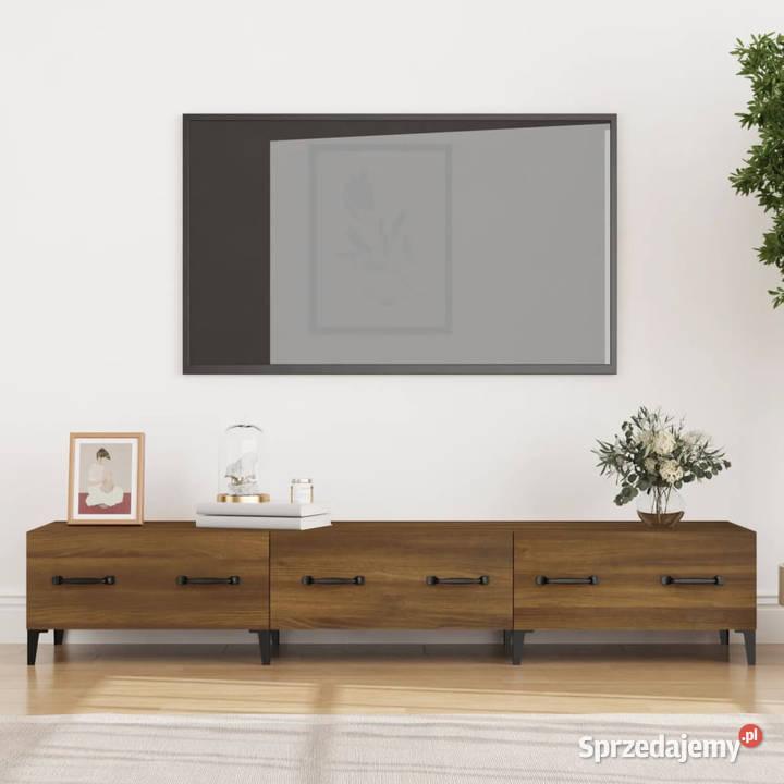 Szafka pod telewizor brązowy dąb 150x345x30 Warszawa
