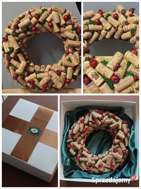Wianek z naturalnych korków winie Warszawa