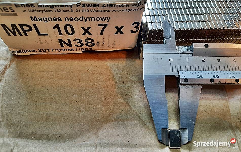 Magnes neodymowy 10x7x3 MPL N38 10 Ostrów Wielkopolski
