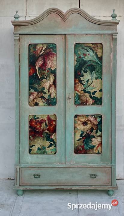 Szafa vintage dwudrzwiowe prowansalska shabby 45cm Przeworsk
