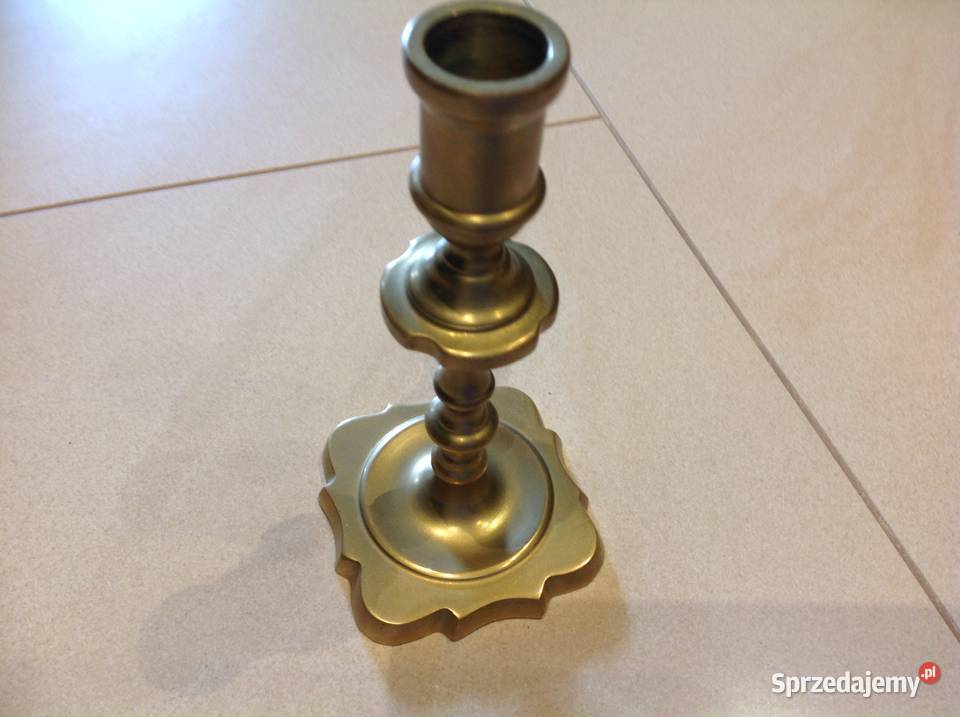 Stary Świecznik Mosiężny z Brązu Nowa Sól sprzedam