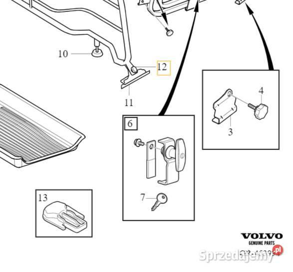 VOLVO XC90 II uchwyt galka sruba podluzna kratka Gadgety motoryzacyjne Bielany Wrocławskie