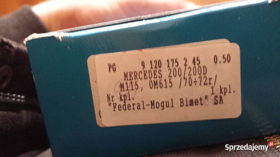 Mercedes 200D OM615 M115 panewki glowne 05 mm Nowy Sącz sprzedam