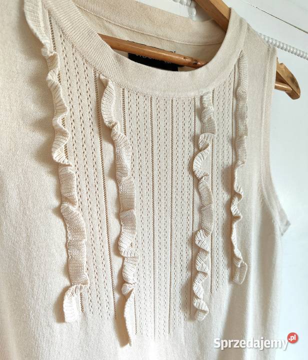 Beżowy sweter Stockh LM S 36 jasny beż
