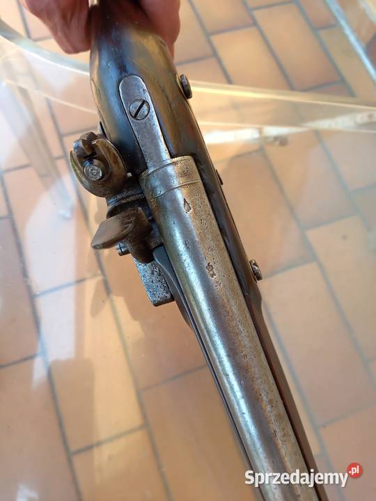 Pistolet czarnoprochowy skałkowy angielski Antyki