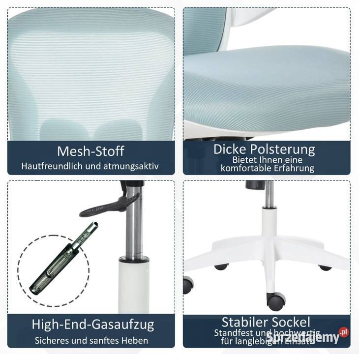 Krzesło biurowe z regulacją wysokości Brzesko