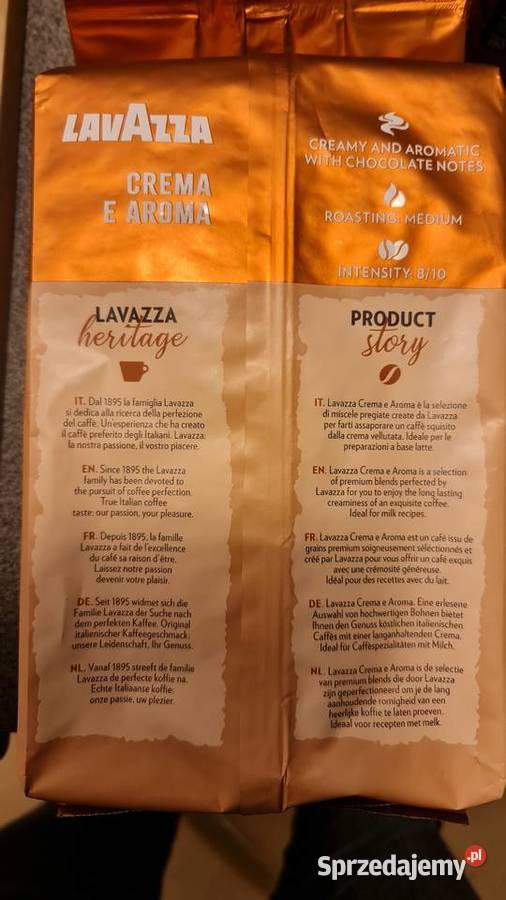 Kawa ziarnista Lavazza Crema E Aroma 1 produkcja Wrocław
