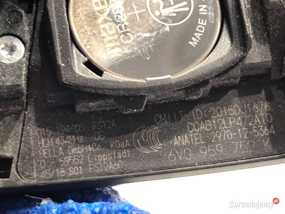 STACYJKA SKODA FABIA III 1K0905851 10 75 KLUCZYK osobowe podkarpackie sprzedam