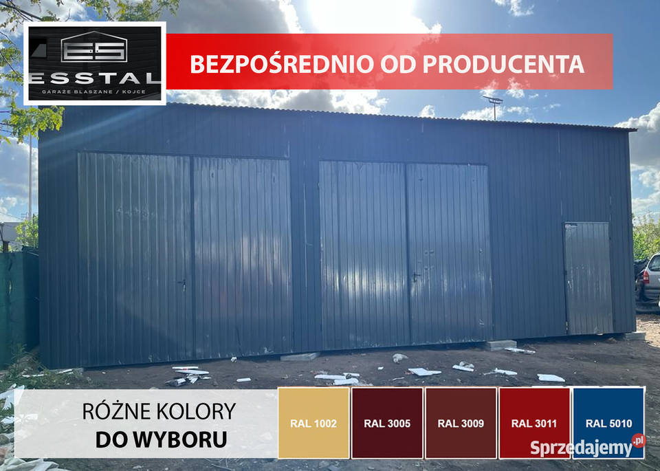 Garaż Blaszany GRAFITOWY Garaże Blaszane Wiaty pomorskie Tczew