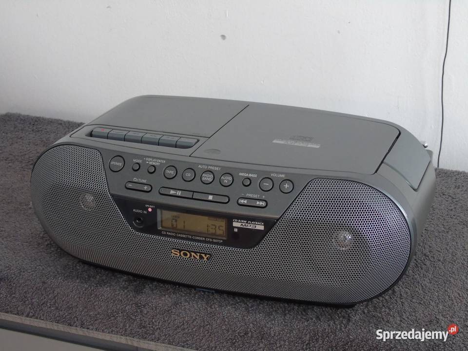 Radio odtwarzacz z CD mp3 AUX Sony CFD-S07 sprawny. WYSYŁKA.