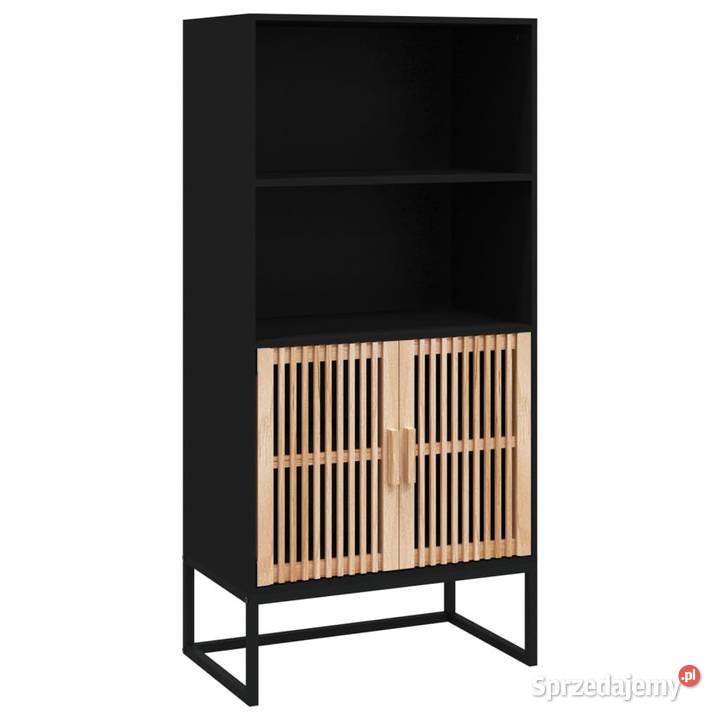 Wysoka szafka czarna 60x35x125 materiał Warszawa