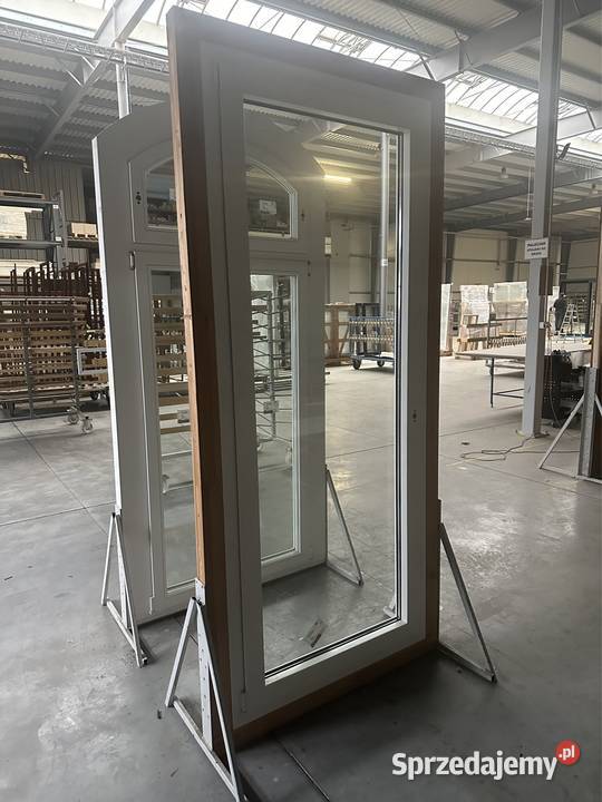 Okno balkonowe drewniano aluminiowe Strzelno