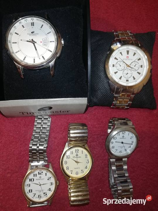 Zegarki męskie metaloweanalogowe zestaw 5 sztuk Warszawa sprzedam